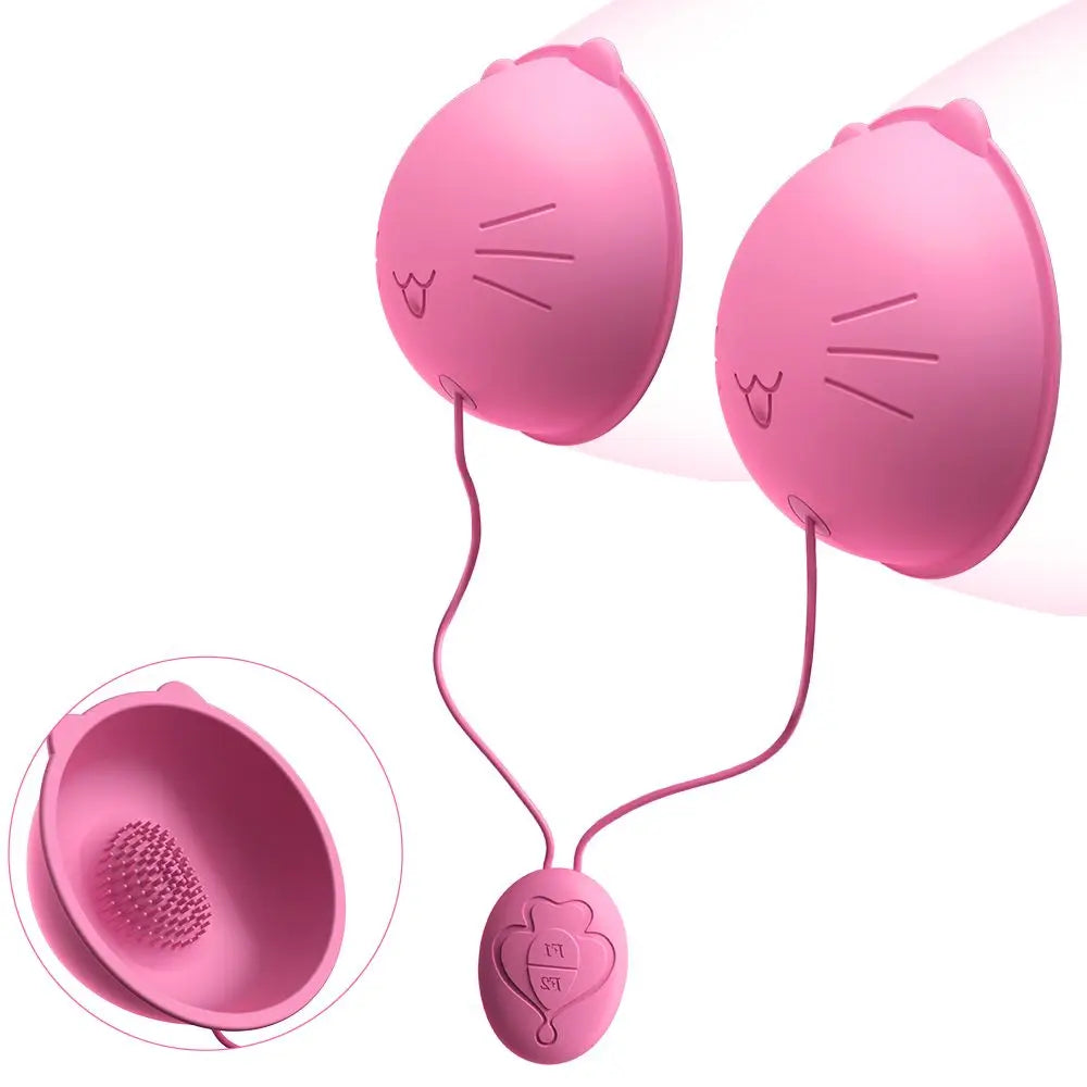 10 Modes Nipple Vibrators Breasts Adsorption Stimulator Wearable Masturbator Massager For Women Men Vibrating Cat Adult Sex Toys