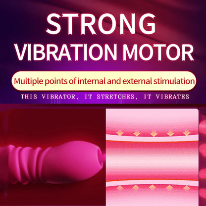 3 In 1 Telescopic Vibrators For Women Clitoris Sucking Stimulator Vagina G Spot Massager Adult Female Silicone Dildo Sex Toys