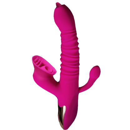 3 In 1 Vibrators Clitoris Sucking Stimulator For Women Vagina G Spot Insert Telescoping Dildo Massager Female Adults Sex Toy