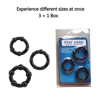 3Pcs Silicone Cock Ring Delay Ejaculation Tricolor Penis Rings Adult Sex Toys For Men 18+ Couple Stimulate Sex Game Sex Shop