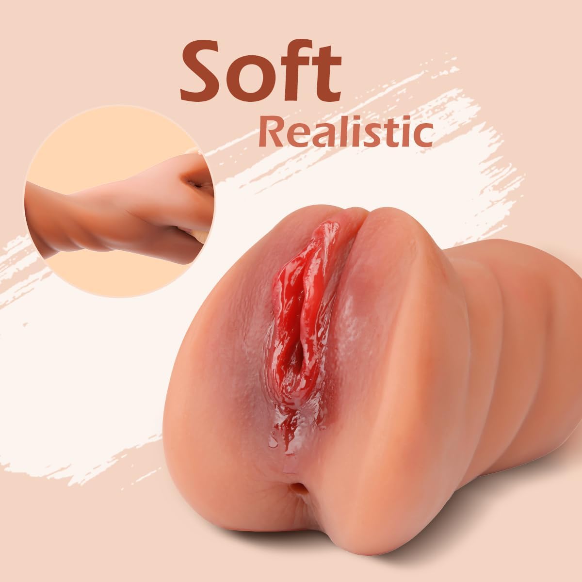 3 in 1 Pocket Pussy Male Masturbators with Lifelike Face, Sex Doll with Realistic Textured Mouth Vagina and Tight Anus, Masturbator Male Stroker Deep Throat Oral Adult Sex Toys for Men Pleasure