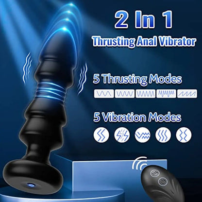 Anal Plug Vibrator Female Butt Plug for Women ,Prostate Massager Wireless Remote Control Adults Sex Toy Butt plug for Men