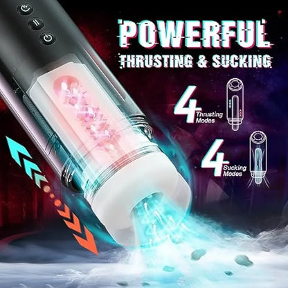 Automatic Male Masturbator Cup 4 Sucking 10 Vibrating Electric Stroker Heating Blowjob Masturbador Sex Machine Sex Toy for Man