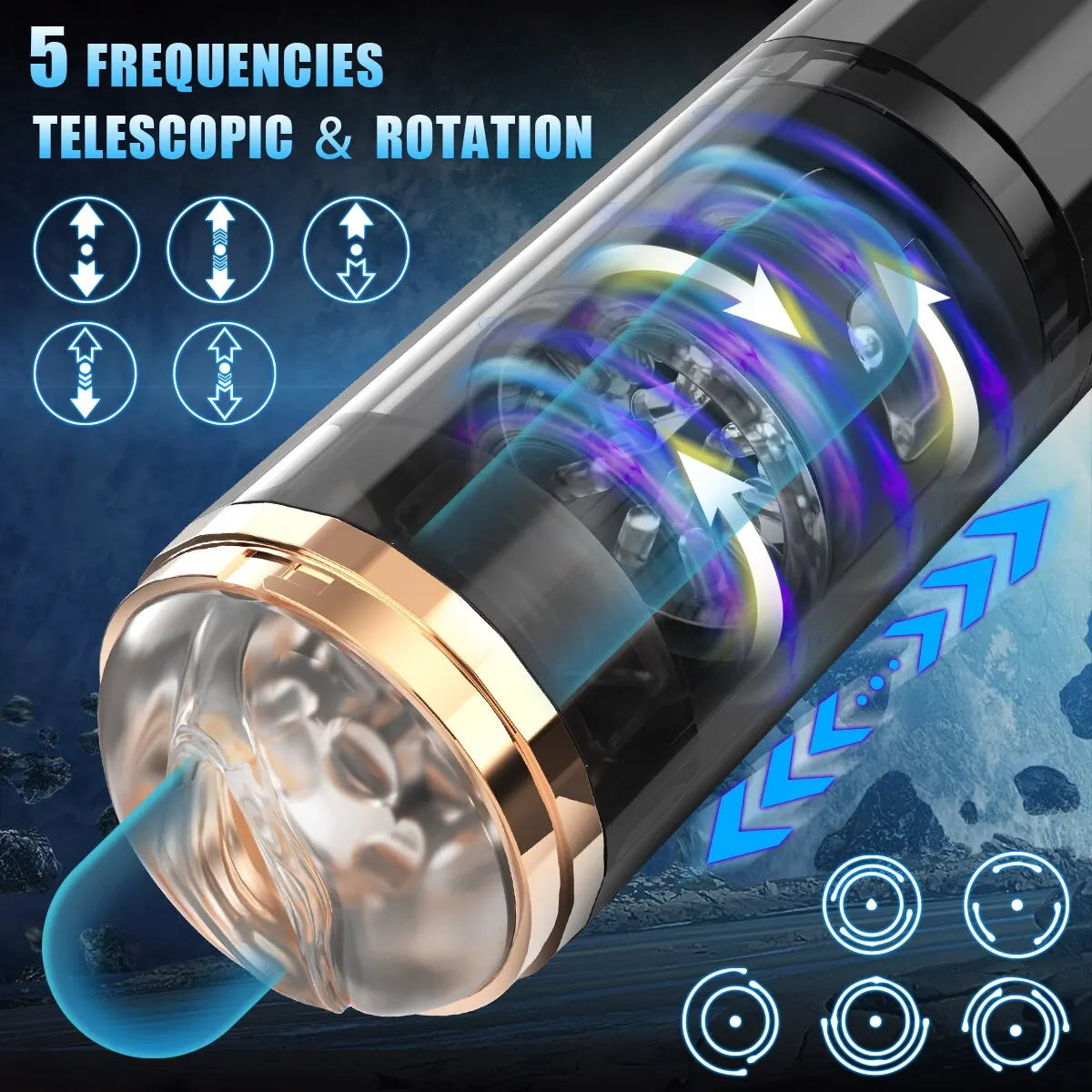 Automatic Male Masturbators Cup Thrusting&Rotating&Vibration Hands Free Pocket Pussy Stroker 3D Realistic Sleeve Adult Sex Toys