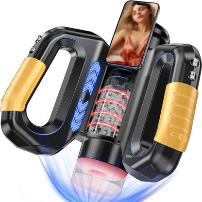 Electric Adult Masturbation Cup Sex Machine 10 Thrust Rotation Modes Male Masturbaters Automatic Handsfree Rotating Sex Toy