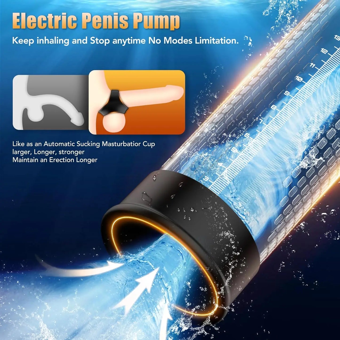 Electric Penis Vacuum Pump Enlargement Extend Pump Enhanced Penis Male Masturbator Penis Pumps Adult Sex Toys for Men Erections