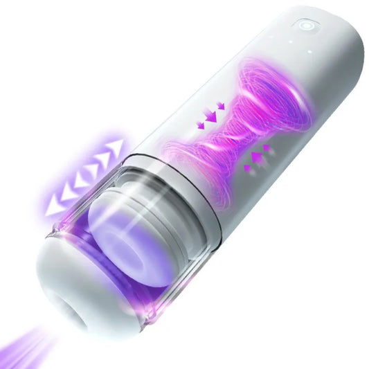 Fully Automatic Telescopic Masturbation Cup Sucking Multi-frequency Vibration Intelligent Sound Adult Sexual Supplies Sex Toy