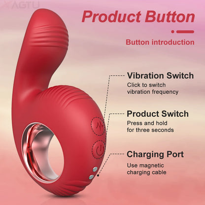 G-Spot Finger Vibrator for Women Nipple Vagina Massager Clit Clitoris Stimulator Female Erotic Goods Sex Toys Adult Supplies