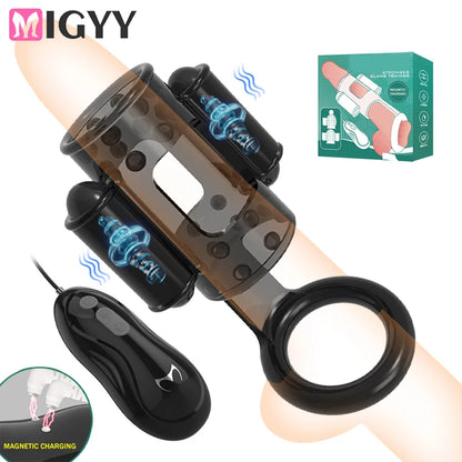 Glans Vibrators Male Masturbation Adult Sex Toy For Men Glans Trainer Male Delay Lasting Trainer Vibrators For Men Penis Massage