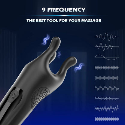 Automatic 9 Speeds Vibrating Penis Trainer Delayed Ejaculation Glans Vibrators Male Masturbators Sex Toys for Men