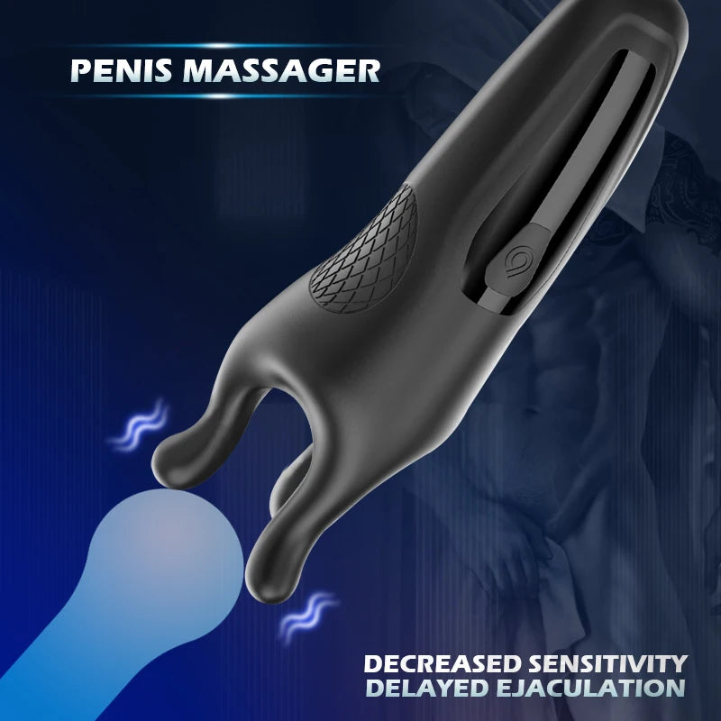 Automatic 9 Speeds Vibrating Penis Trainer Delayed Ejaculation Glans Vibrators Male Masturbators Sex Toys for Men