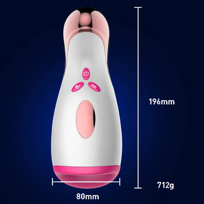 Heated Sucking Masturbator Men Vagina Oral Automatic Retractable Vibrator Penis Persistent Masturbator Adult Sex Toys for Men