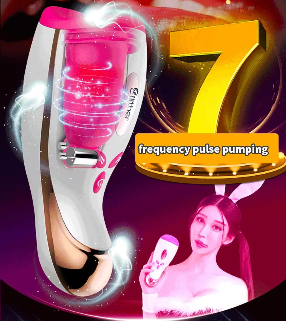 Heated Sucking Masturbator Men Vagina Oral Automatic Retractable Vibrator Penis Persistent Masturbator Adult Sex Toys for Men