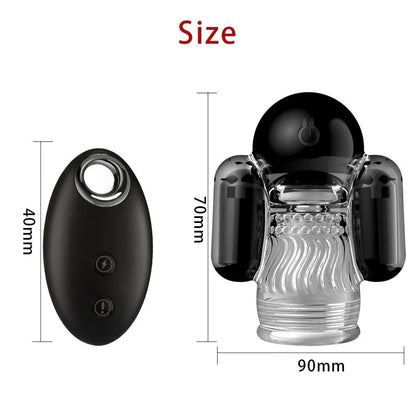 Male Masturbation Cup Penile Exerciser Vibration Wireless Remote Control Male Masturbation Machine Silicone Sex Adult Products