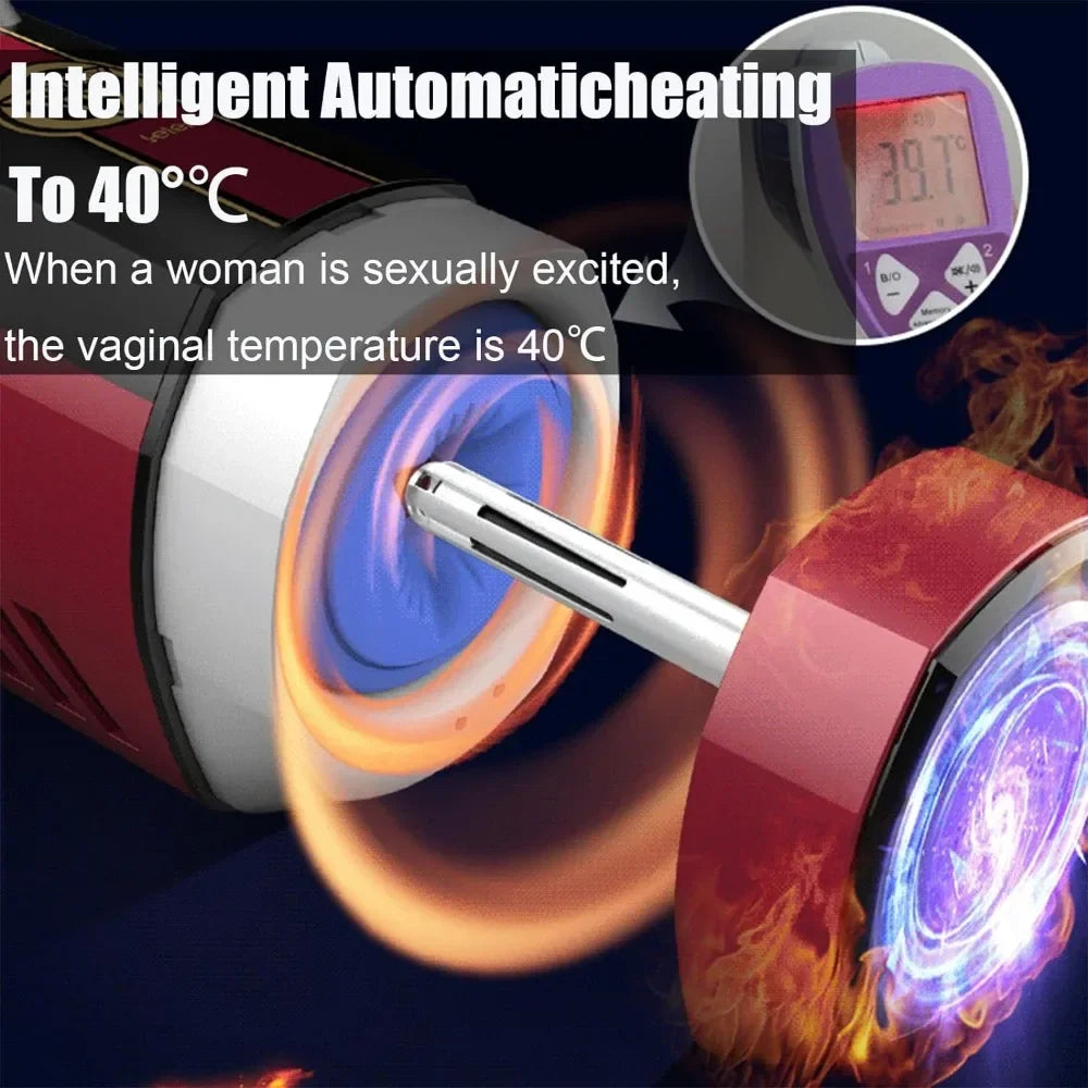 Male Masturbators Cup Automatic Oral Sex Vagina Adult Toys Expansion Plug Warm Pronunciation Male Free Masturbator Mode Sex Toys