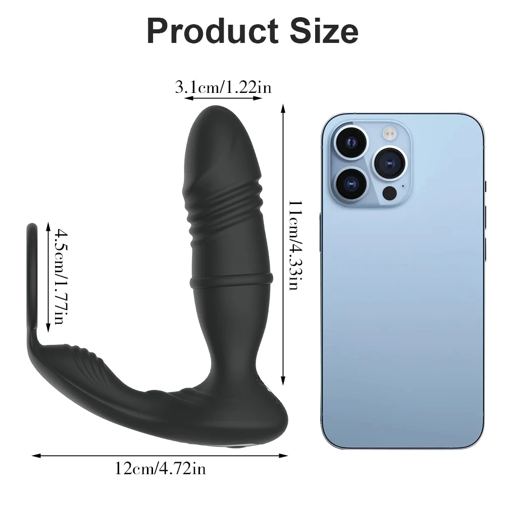 Male Thrusting Prostate Massager Bluetooth APP Vibrator for Men Gay Anal Plug Wireless Remote Butt Plug Sex Toy for Couples 18