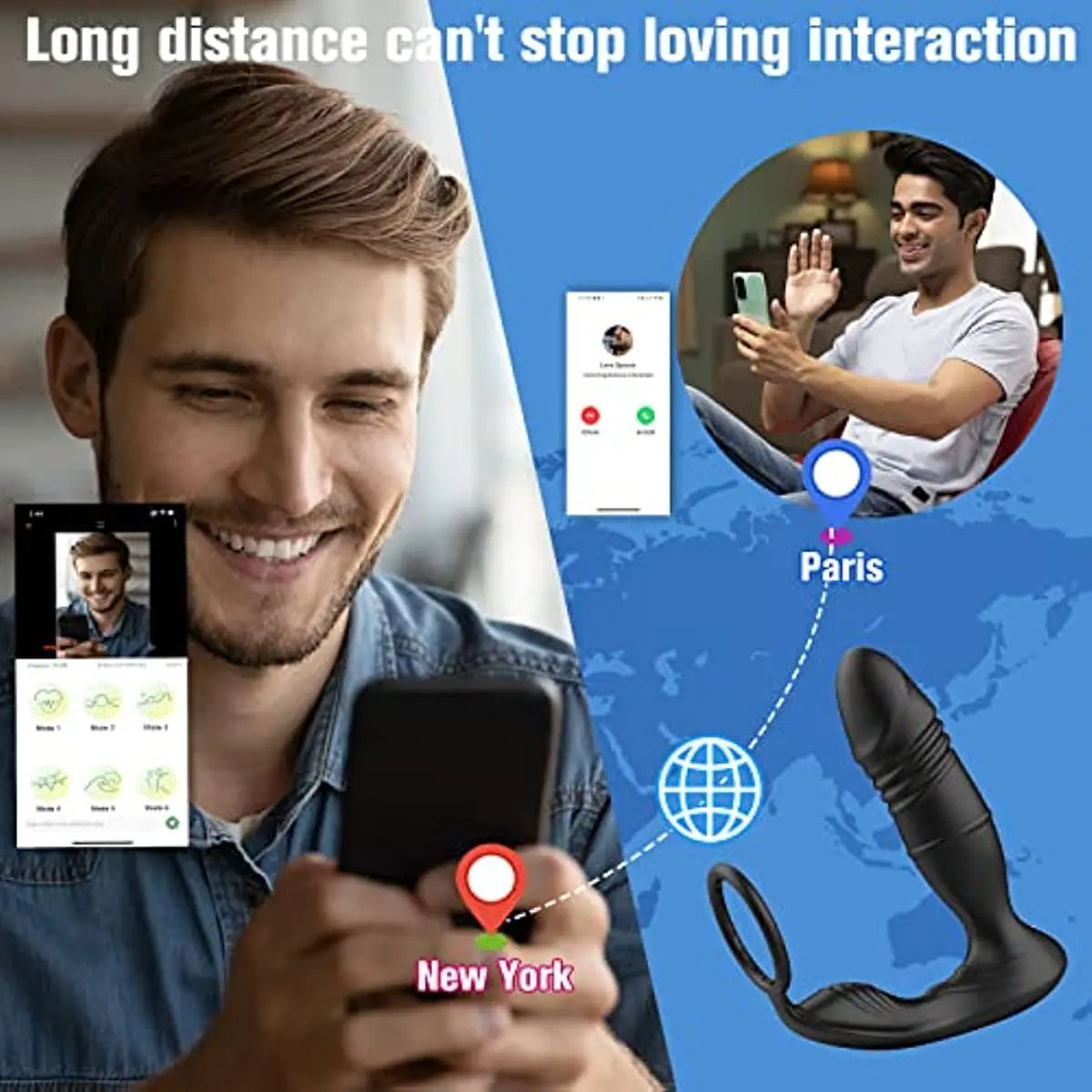 Male Thrusting Prostate Massager Bluetooth APP Vibrator for Men Gay Anal Plug Wireless Remote Butt Plug Sex Toy for Couples 18