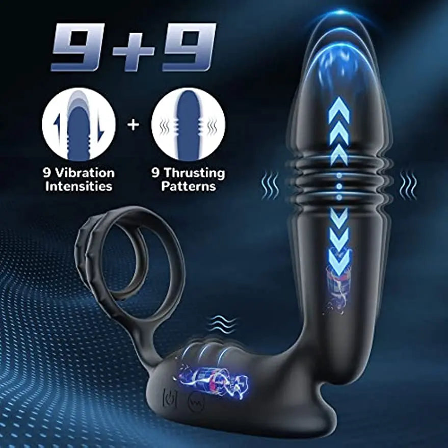 Male Thrusting Prostate Massager Bluetooth APP Vibrator for Men Wireless Remote Prostate Stimulator Sex Toy for Couples