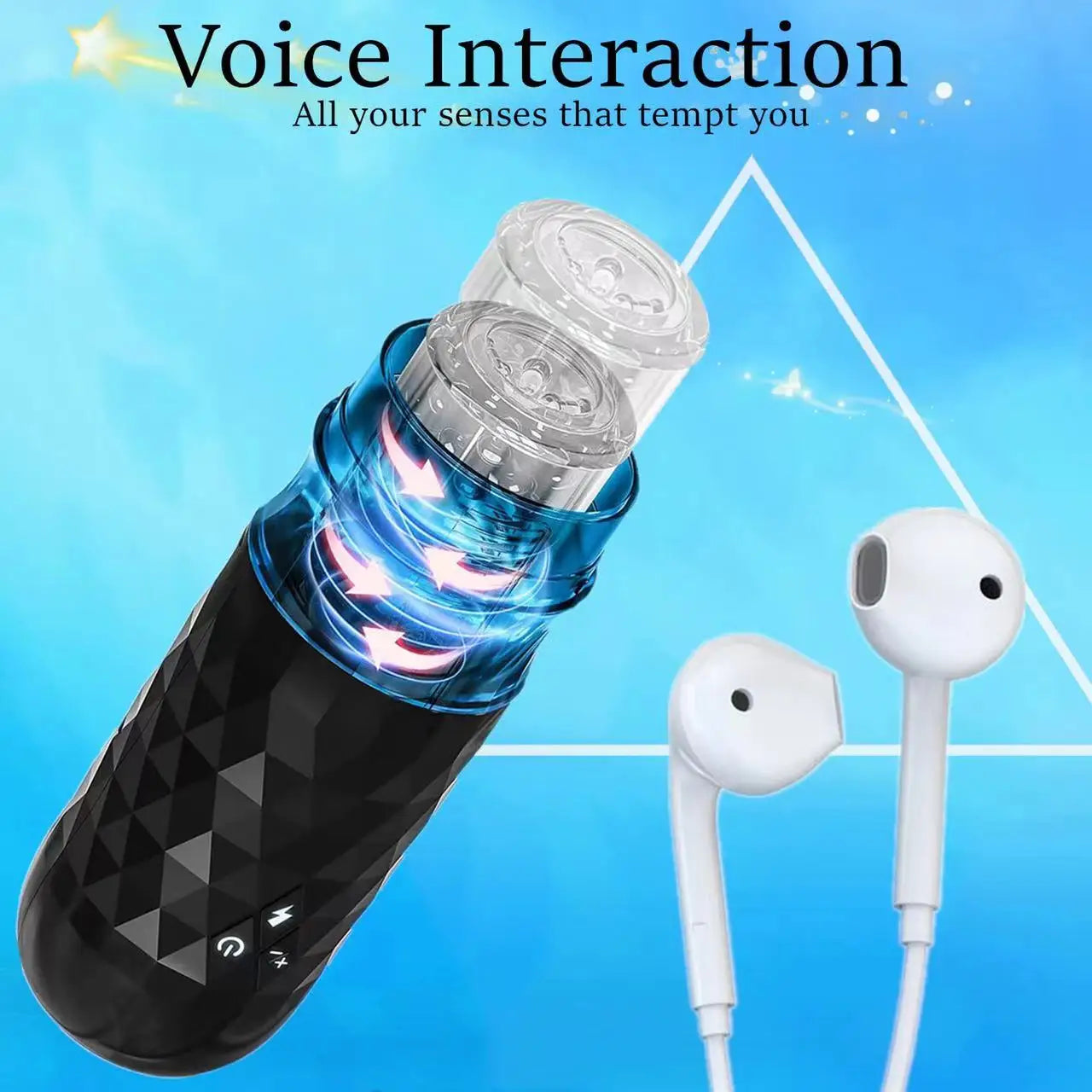 Multifrequency vibration girl groan suction piston vibrator masturbation cup