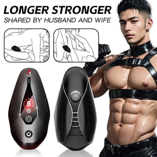 New Black Penile Exercise Masturbador Cup Sex Machine for Men Penis Superstrong Vibration Training Masturbation Sex Toys for Men