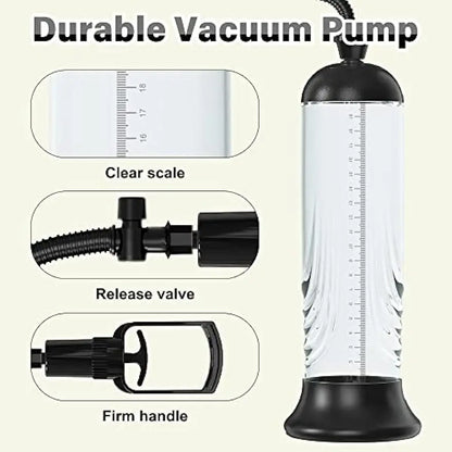 Penis Vacuum Pump Enlargement Extender Pump Air Pressure Device Male masturbator Man Sex Toys for Men Stronger Bigger Erections