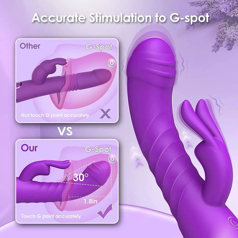 Rabbit Vibrators Vagina G-Spot Clitoris Nipple Dual Stimulator Massager Dildo Sex Toys Shop For Women Adult Female Masturbators