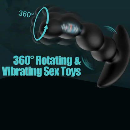 Rotating Vibrating Anal Dildo Prostate Massager Vibrator Sex Toys for Men Women