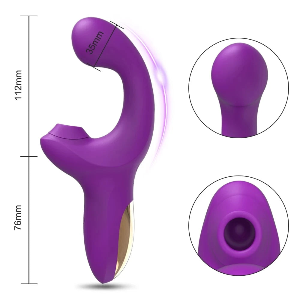 Sucking Vibrator Clitoral G Spot Stimulation Adult Sex Toys for Women Vibrating Finger Massager with Suction Vibration