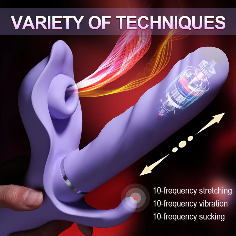 Telescopic Vibrator Clitoris Stimulator Vagina G Spot Massager Silicone Dildo Masturbator For Women Sex Toys Adult Products