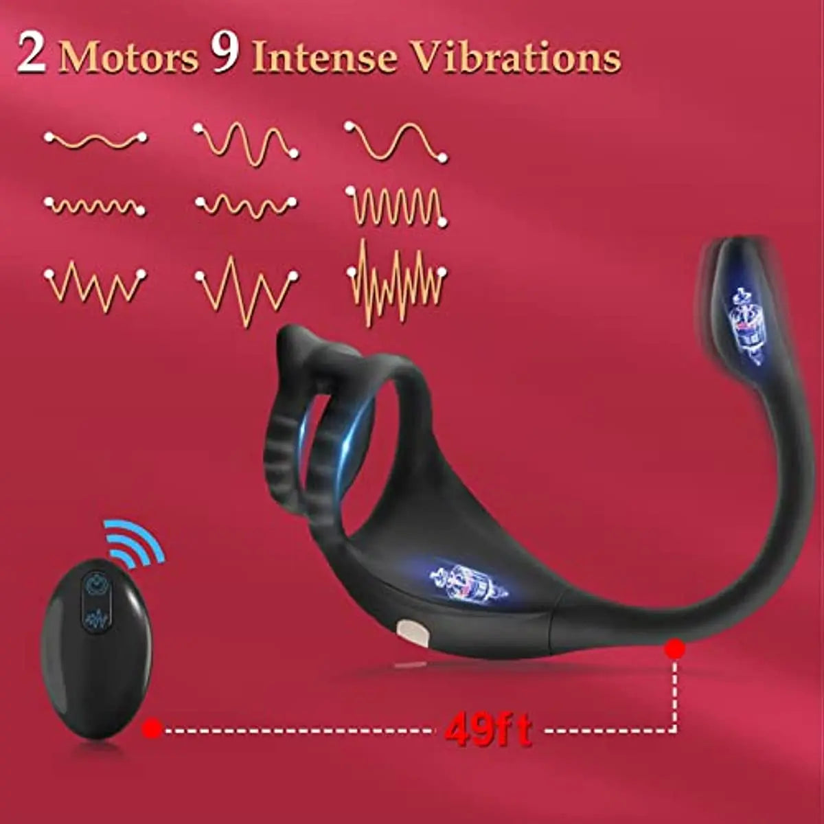 Vibrating Cock Ring for Men Silicone Vibration Penis Rings Mens Vibrator Delay Ejaculation Stronger Erection Adult Sex Toys