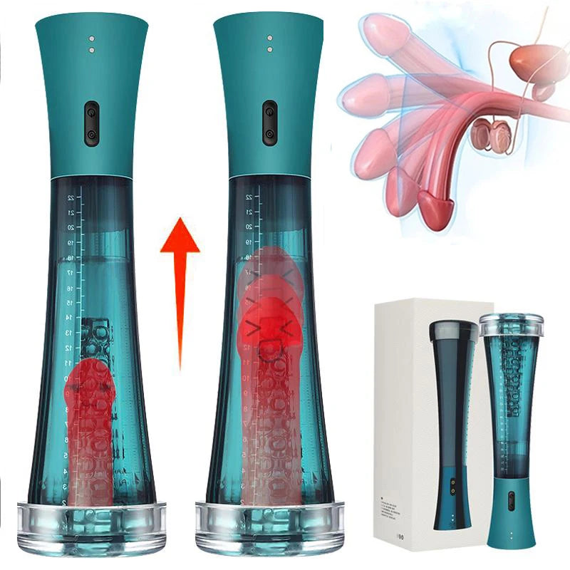 Male Vacuum Pump Penis Extender Enhancer Sucking Masturbator Dick Pump Delayed Trainer Massager Adult Sex Toys for Men